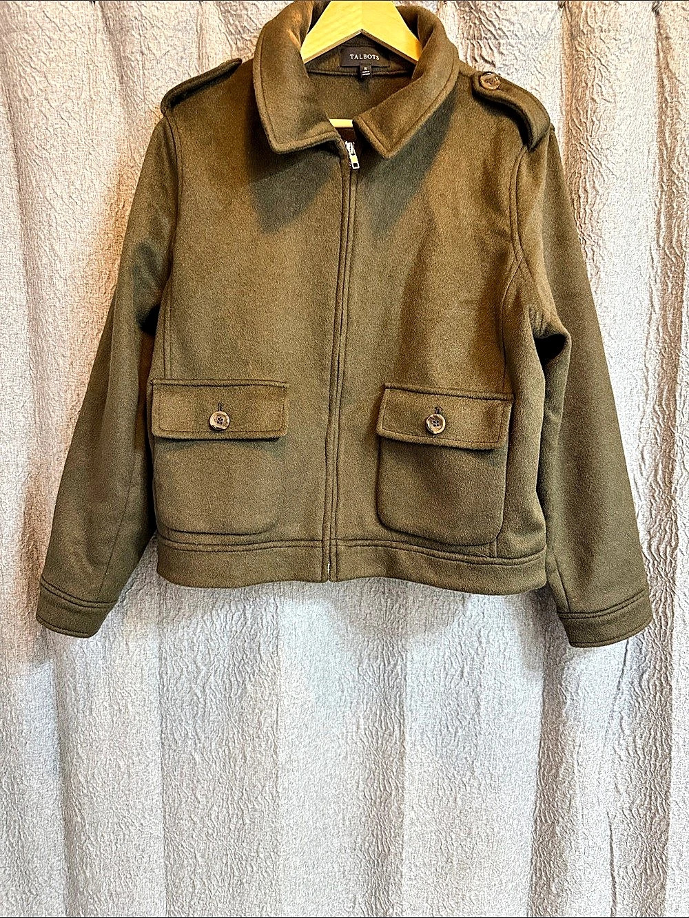 Talbots Utility Jacket in Green Size XL